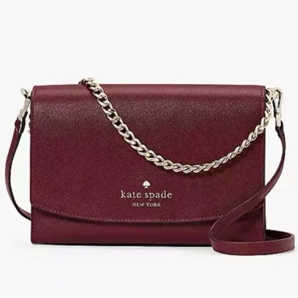 SOLD Madison Flap Convertible Crossbody Purse Wine - Kate Spade - Picture 1 of 4